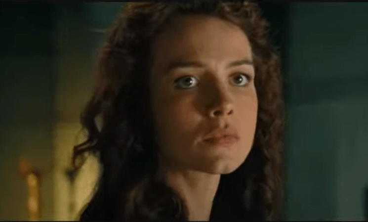 tall actress Saffron Burrows in Troy