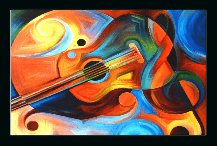 Guitar Watercolor Modern Art is a creative gift for guitar enthusiasts