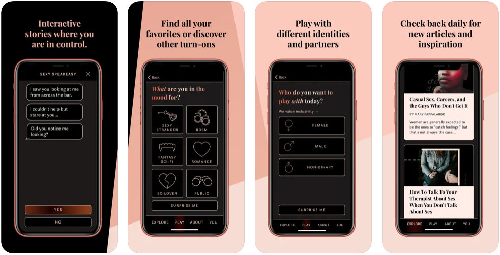 Eforia provides interactive stories to spice up a romantic relationship