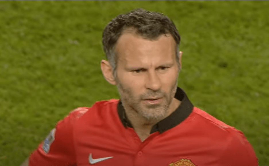 central midfielder Ryan Giggs during a football match