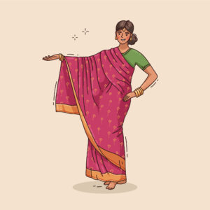 Woman posing in a saree