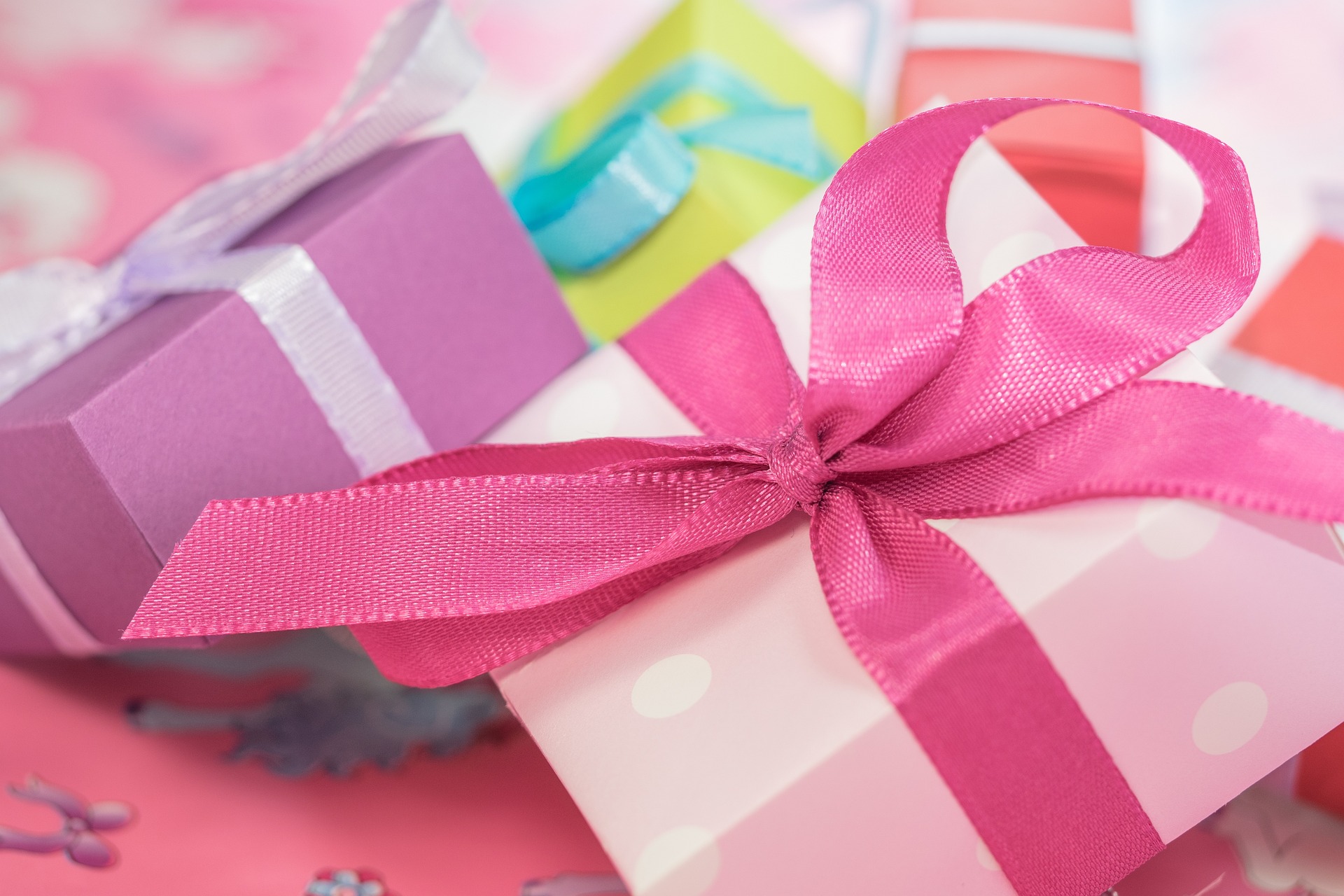 Packed Pink Gift Boxes 