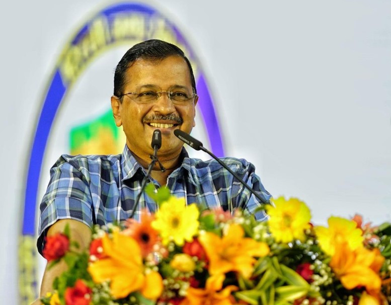 Arvind Kejriwal Addressing Public During Election Campaign