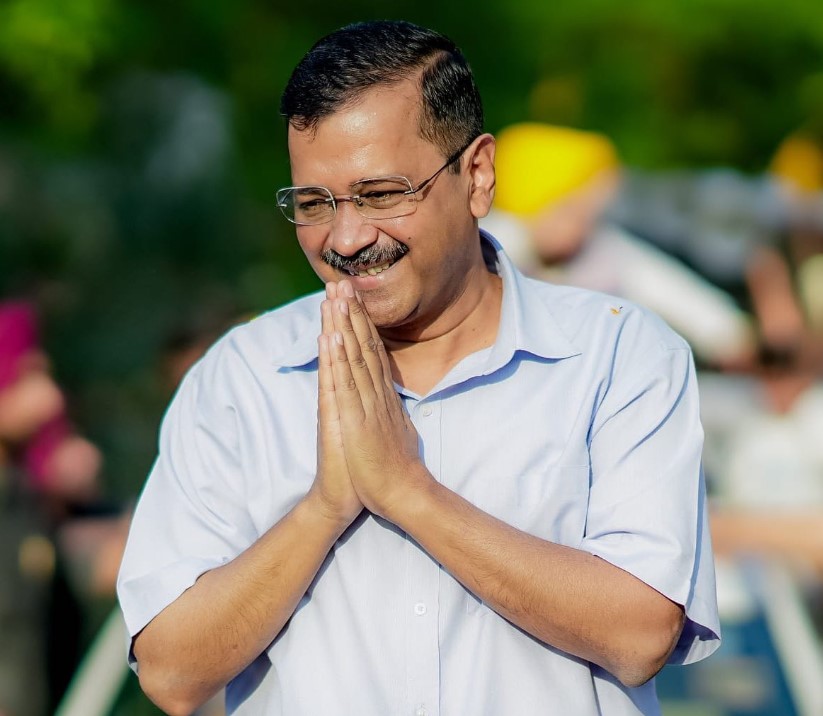 Arvind Kejriwal Greeting People with Folded Hands 