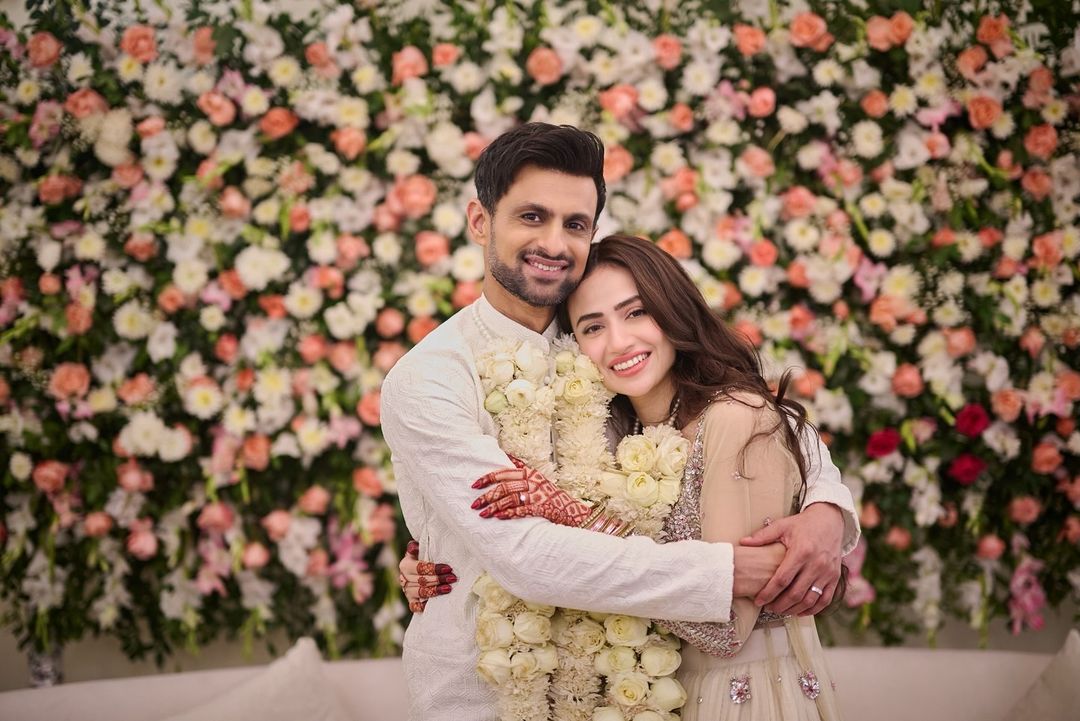 Shoaib Malik and his new wife Sana Javed